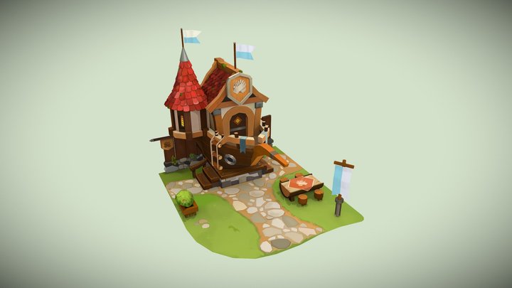 Guild Building 3D Model