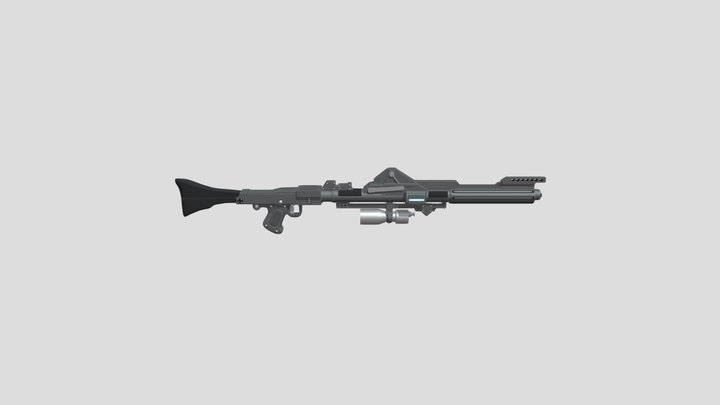 DC-15A Blaster Rifle 3D Model