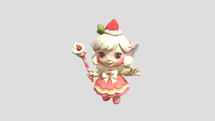 Strawberry_Cake_Elf_fbx 3D Model