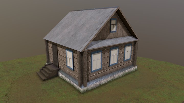 Wood house 3D Model