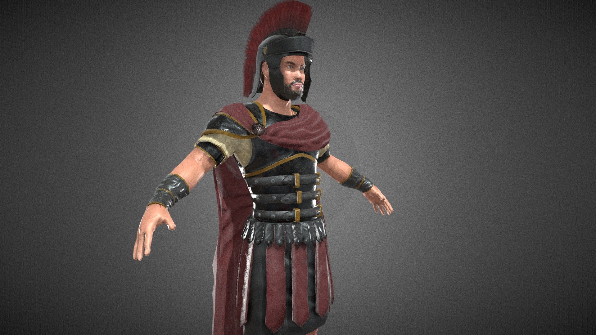 Roman Soldier With Beard - Buy Royalty Free 3D model by CG StudioX (@CG ...