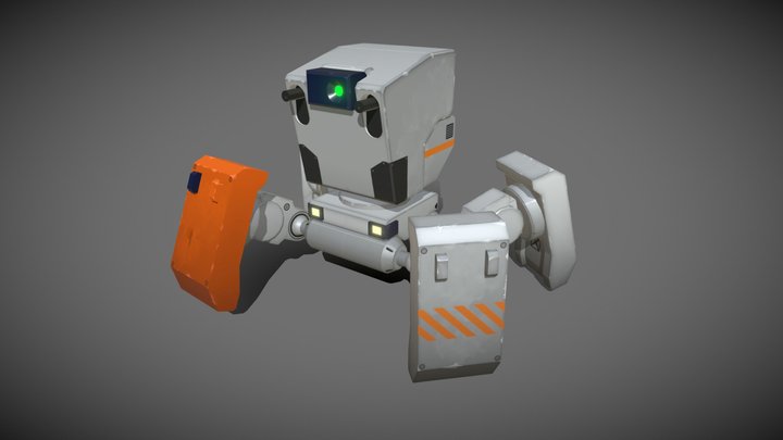 Patrol robot cube 3D Model