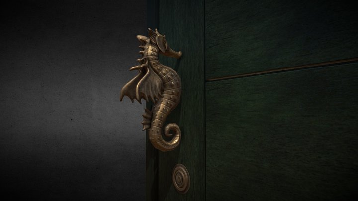 Seahorse doorhandle 3D Model