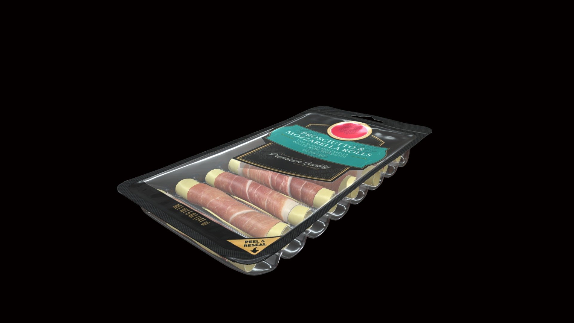 Prosciutto Mozzarella Rolls — Sketchfab embed 3D viewer