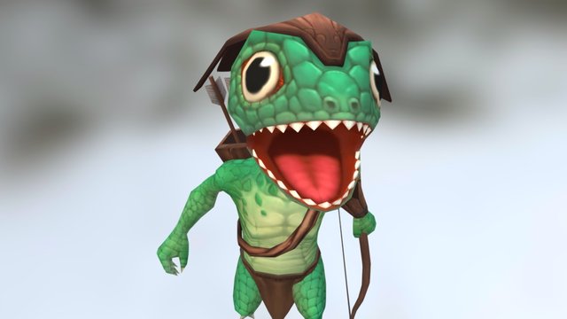 LizardMan - Archer 3D Model