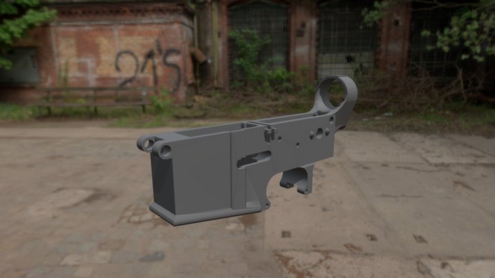 AR15 Lower 3D Model