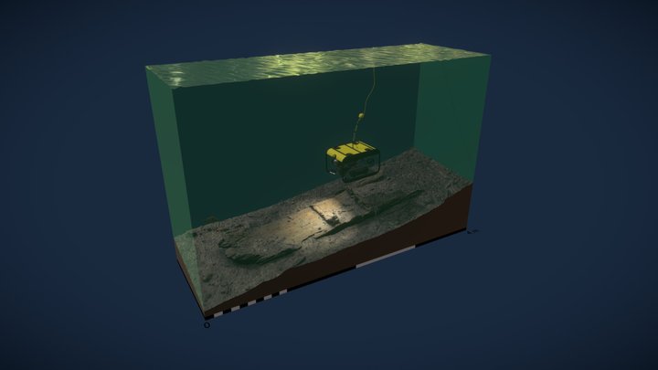 ROV documenting logboat 3D Model