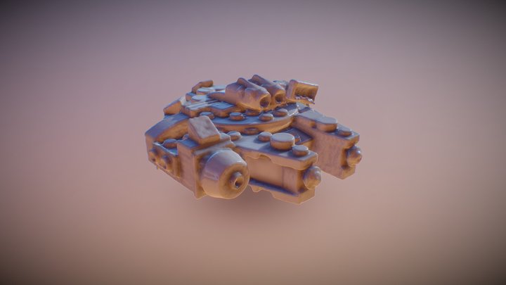 star wars Falcon millenium lego mole scan 3D Model