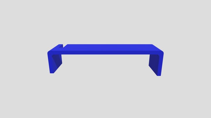 Banco largo 3D Model