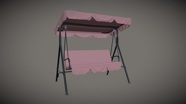 Outdoor Garden Swing Chair with Canopy 3D Model