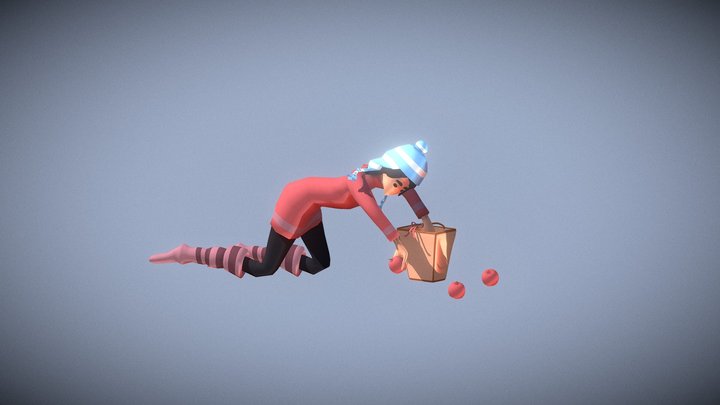Carol Collecting Some Apples 3D Model