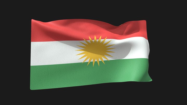 Kurdish Flag – Modelo 3D gratuito STL