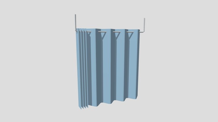 Low Poly Curtains 3D Model
