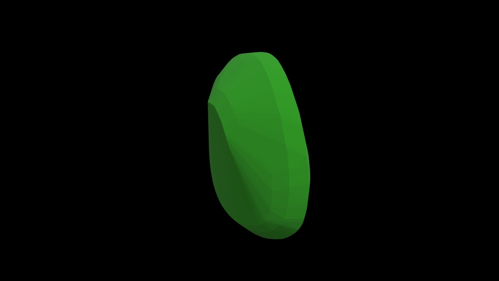 3D pet rock green