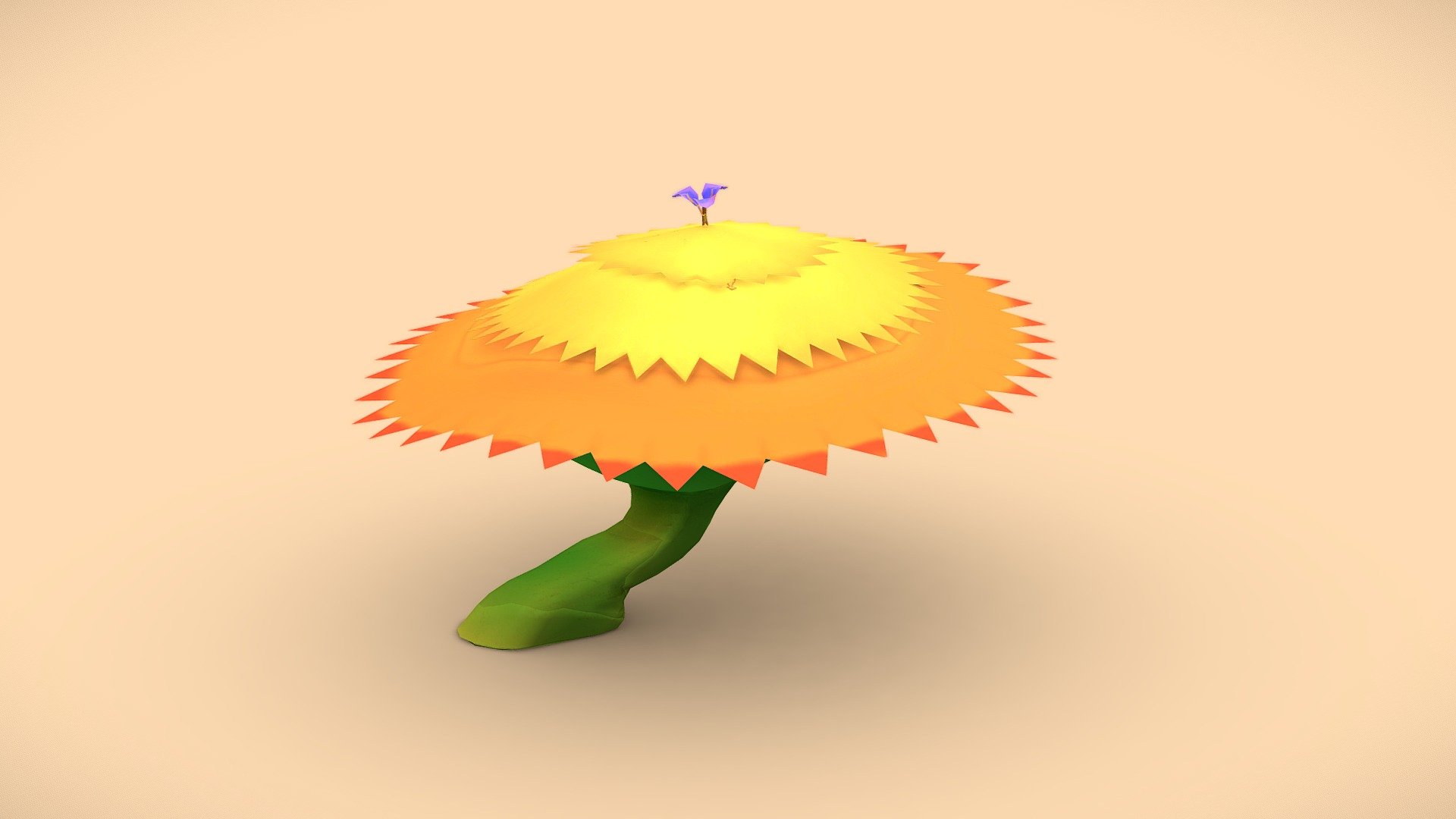 Stylised alien mushroom