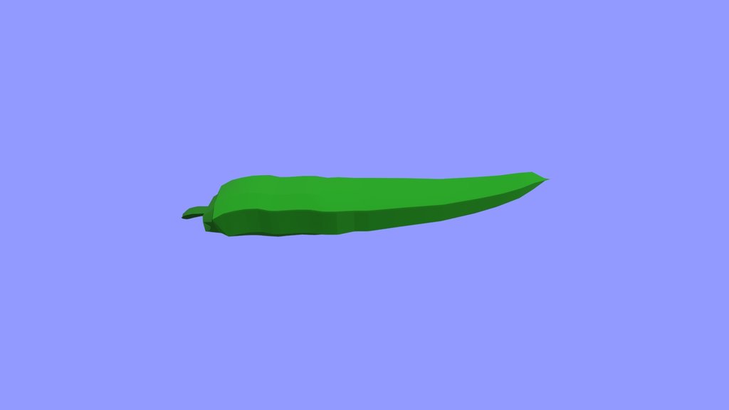 Green Pepper Lowpoly