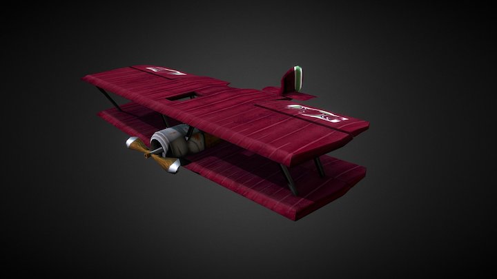 Stylized sopwith camel 3D Model