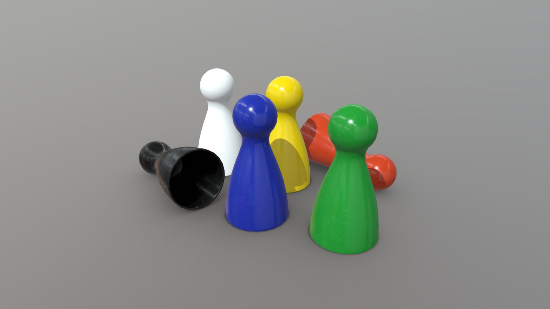3D model Board Game Pawns
