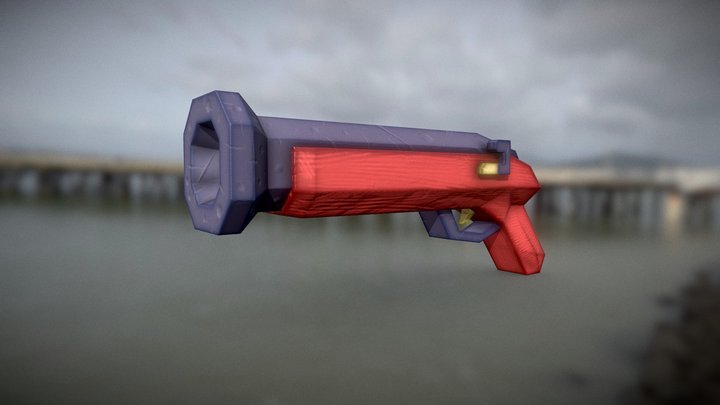 Low poly pirate blaster 3D Model