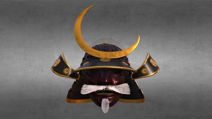Samurai Helmet 3D Model