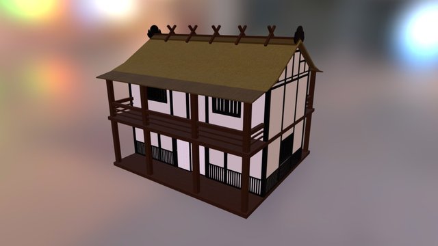 Japanese Double Story House 3D Model