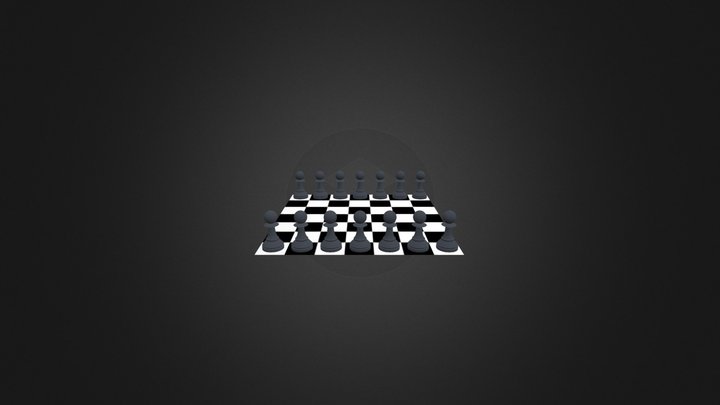 pawn and chess board 3D Model