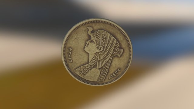 Egyptian 50 Piastres 3D Model