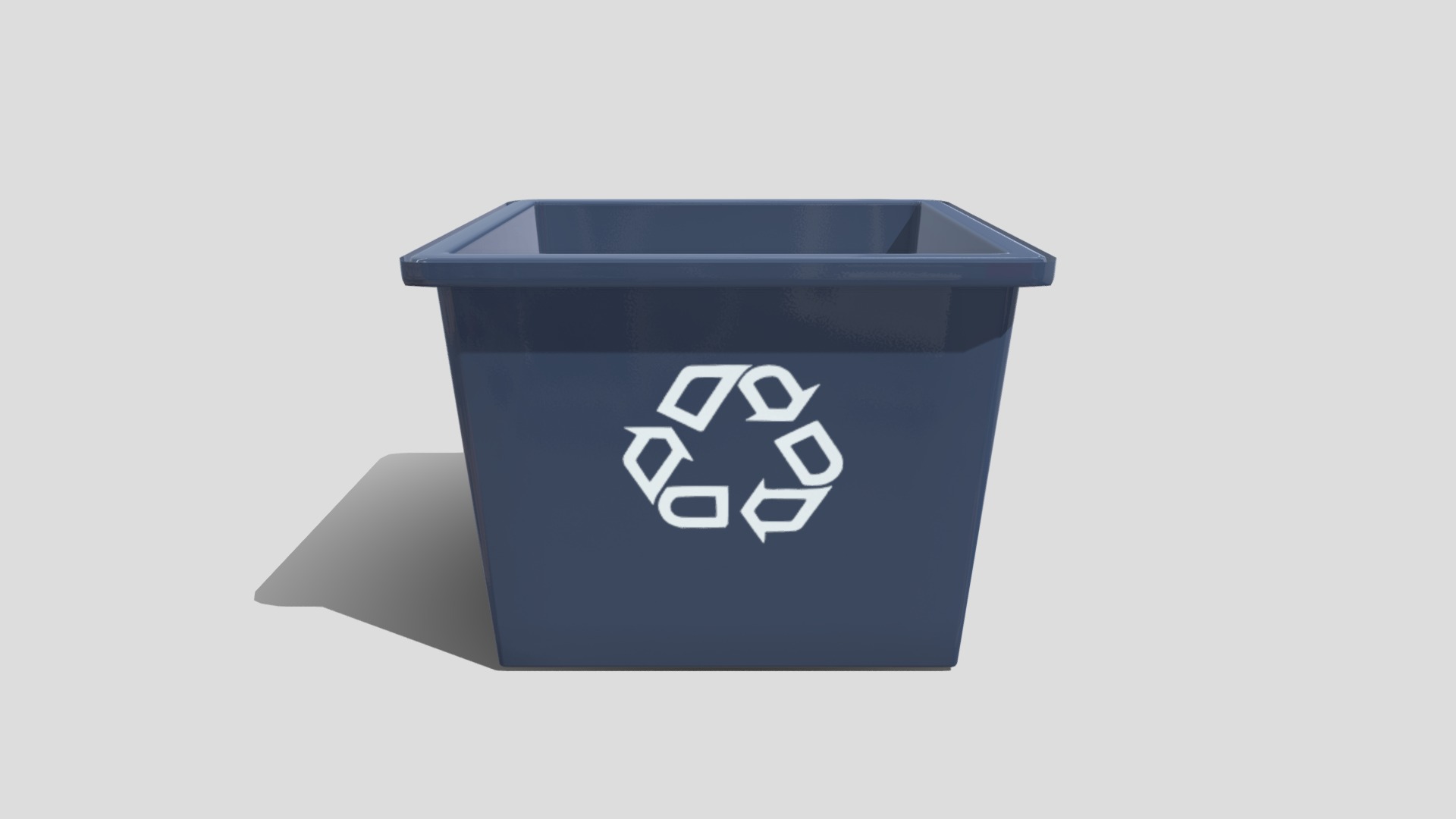 3D model Blue Recycle Box - This is a 3D model of the Blue Recycle Box. The 3D model is about icon.