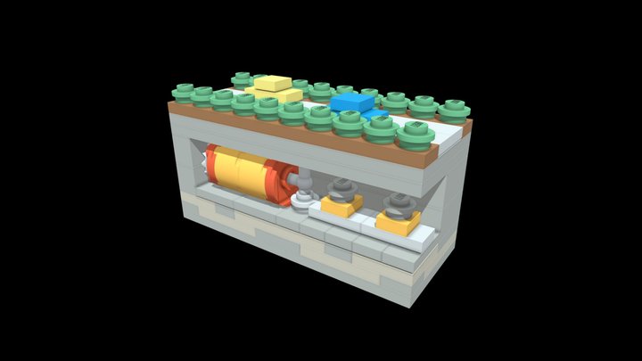 Lego Tunnel Boring Machine 3D Model