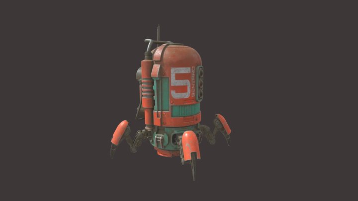 Spider bot by Substance 3D Model