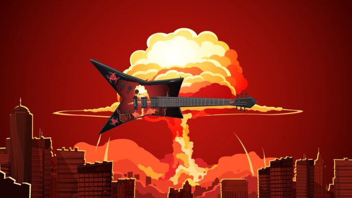Nuke electric Guitar 3D Model