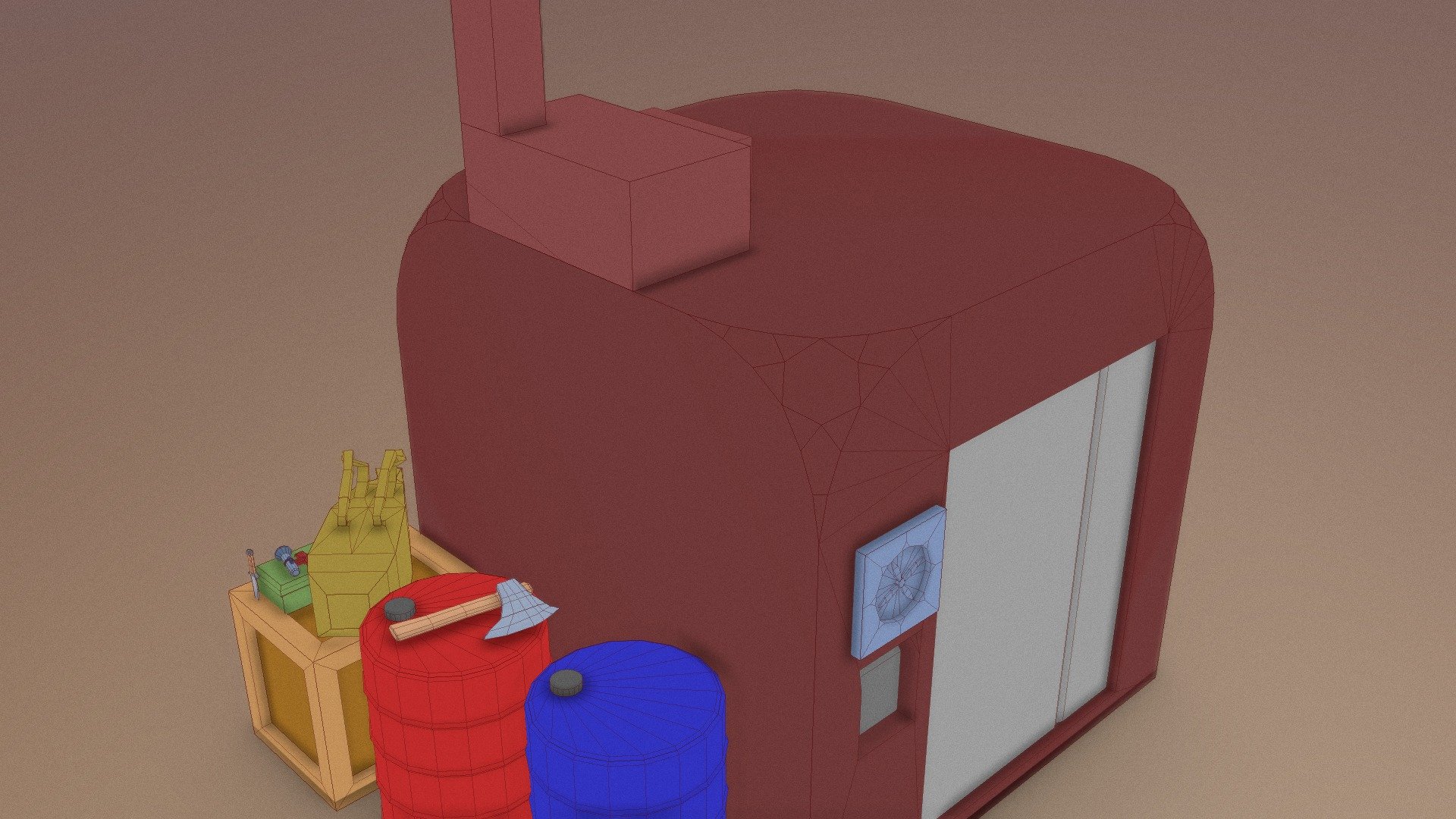 Bunker low poly draft