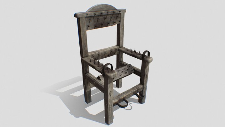 Medieval Spiked Torture Chair 3D Model