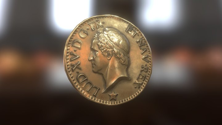 gold coin 3D Model