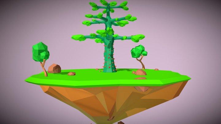 Ceiba Low Poly 3D Model