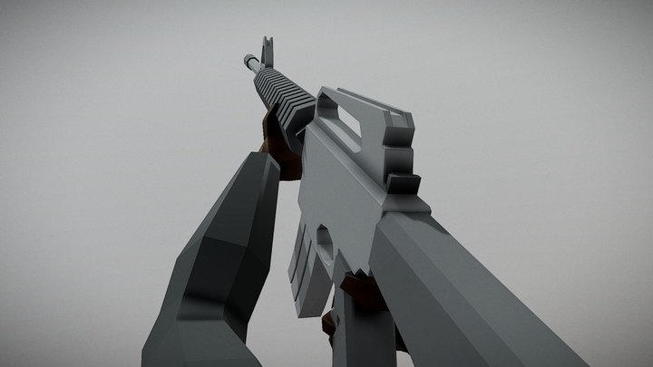M16 Animated 3D Model