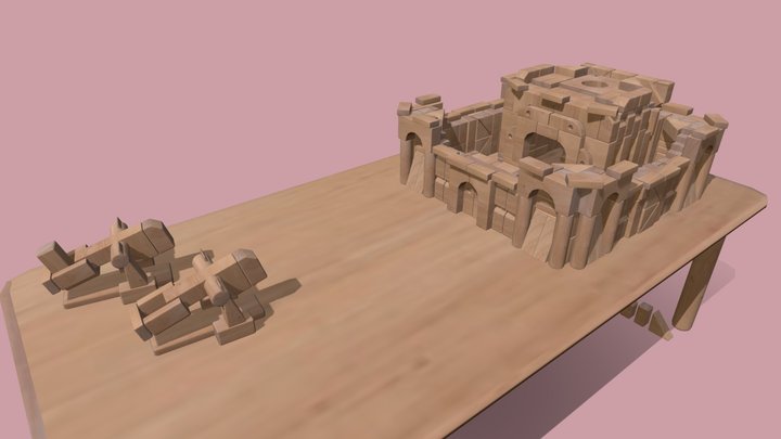 Unit Block Castle - Attack! 3D Model