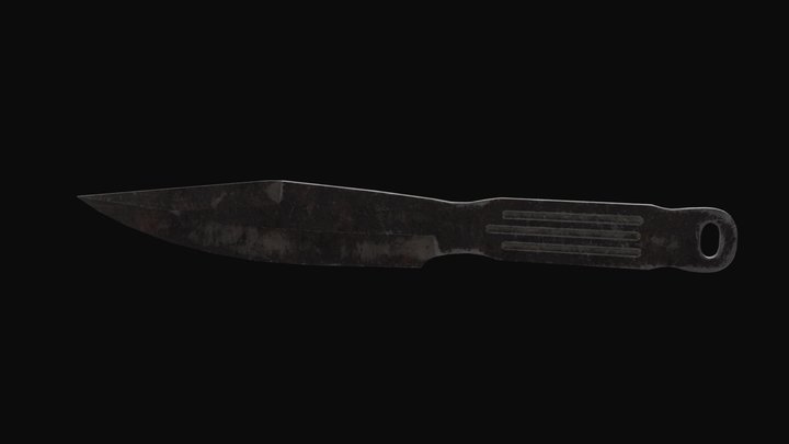 Old throwing knife 3D Model