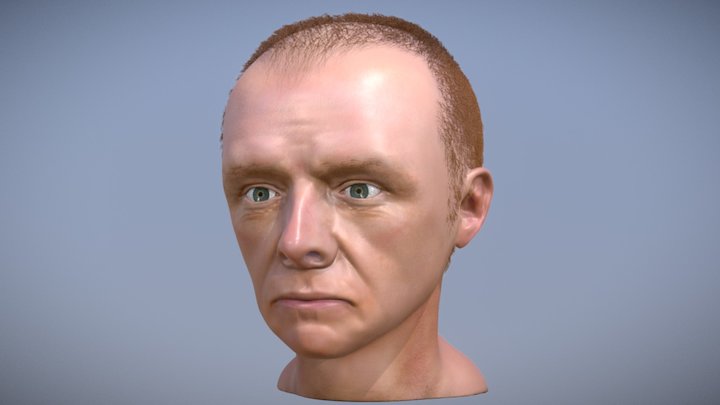 Simon Pegg 3D Model