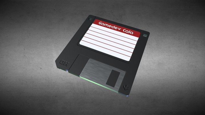 Floppy Disc LowPoly 3D Model