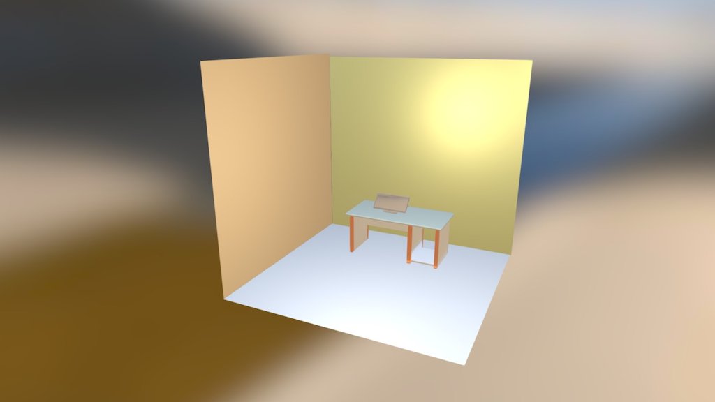 Latihan Membuat Meja Komputer — Sketchfab embed 3D viewer