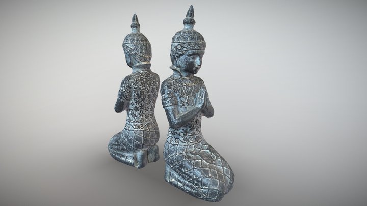 Thai Buddha miniature 3D Model