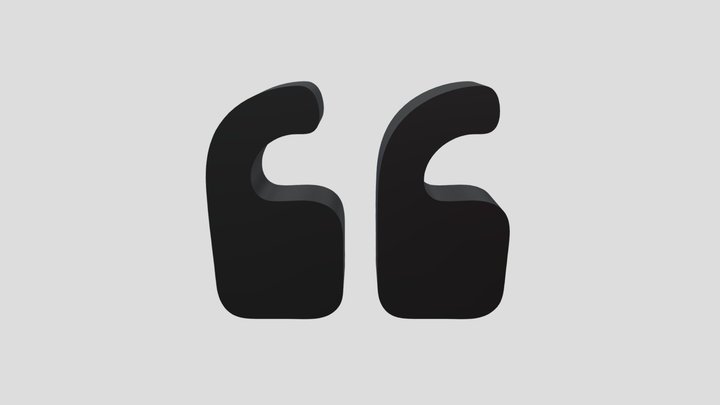 Quotation Mark 3D Icon | Quote Symbol – Modello 3D gratuito STL