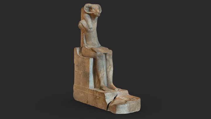 Egyptian ram-headed deity - AR/VR/MX Metaverse 3D Model