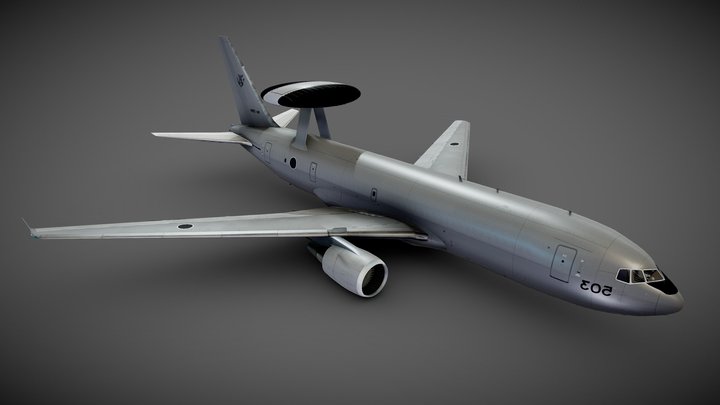3d modle of boeing-e-767 3D Model