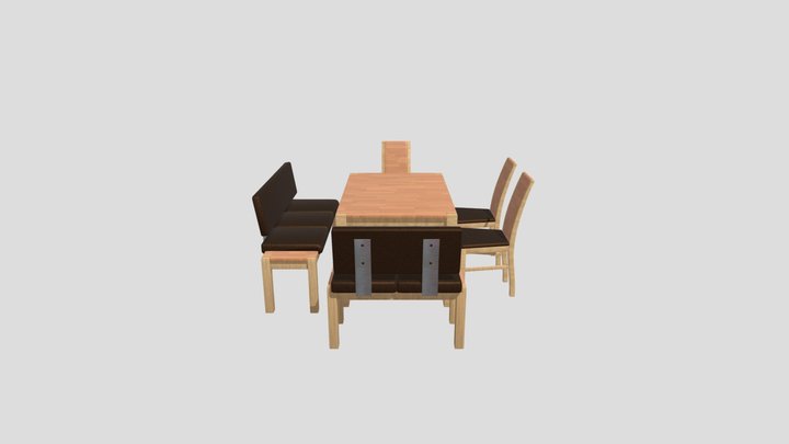 Kitchen Furniture Set 3D Model