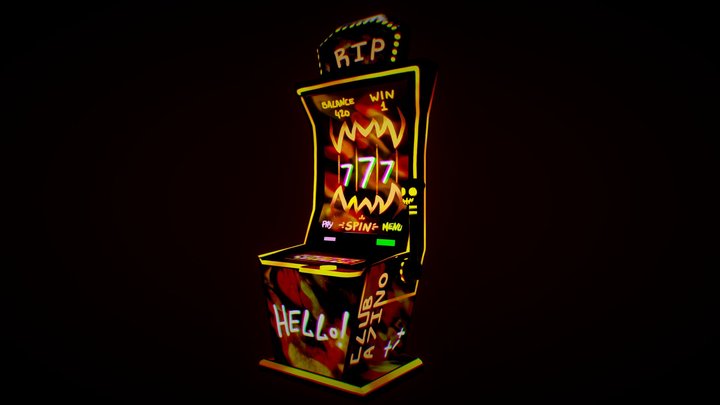 Halloween Gambling Machine 3D Model
