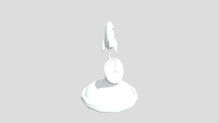 Rocket Clock 3D Model