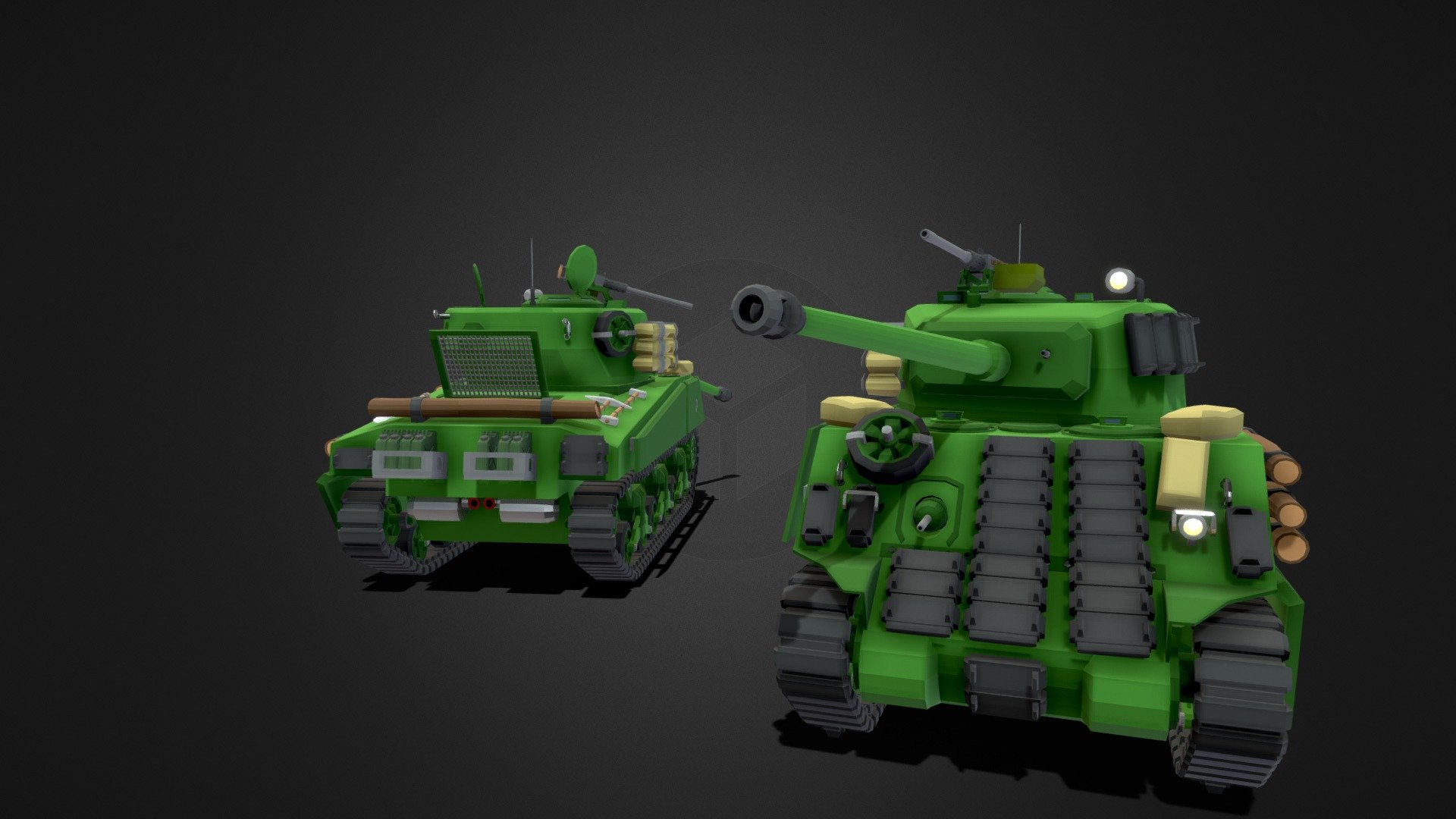 M4A2 76 (W) Armored - 3D model by QWERTY1WASD [1091760] - Sketchfab