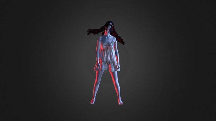 Ghost Girl Animated 3D Model